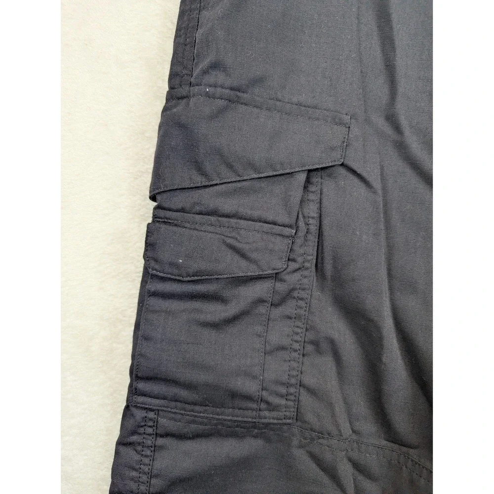 TRU-SPEC 24-7 Tactical Cargo Pants Mens 34 Black Ripstop Military Work Utility